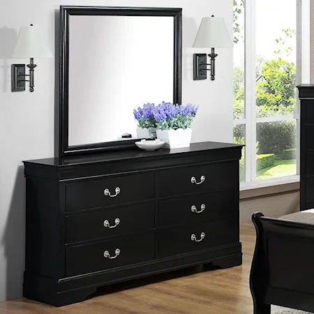 6 Drawer Dresser & Mirror Set
